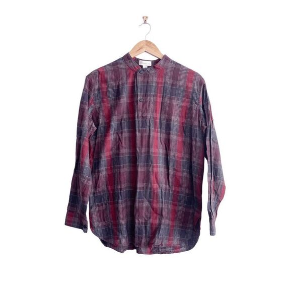 Golden by TNA Womens Blouse Button Front Long Sleeve Plaid Small - Picture 1 of 8